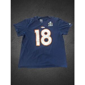 NFL Denver Broncos Peyton Manning Super Bowl 50 Nike Men's XL Blue T Shirt